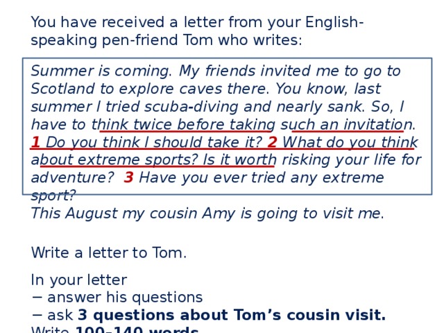 Your english pen friend. You have received a Letter from your English speaking Pen friend Tom. Письмо you have received a Letter from your English speaking Pen friend. You have received a Letter from your English speaking Pen friend Thomas who writes. Letter from your English-speaking Pen-friend.