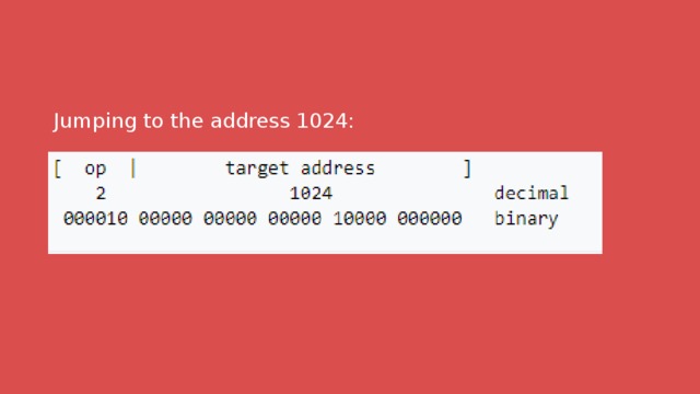 Jumping to the address 1024: 