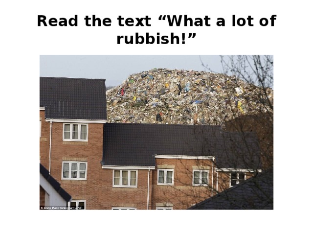 Read the text “What a lot of rubbish!” 