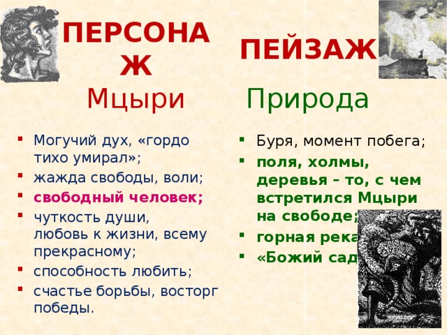 Сравнения в мцыри