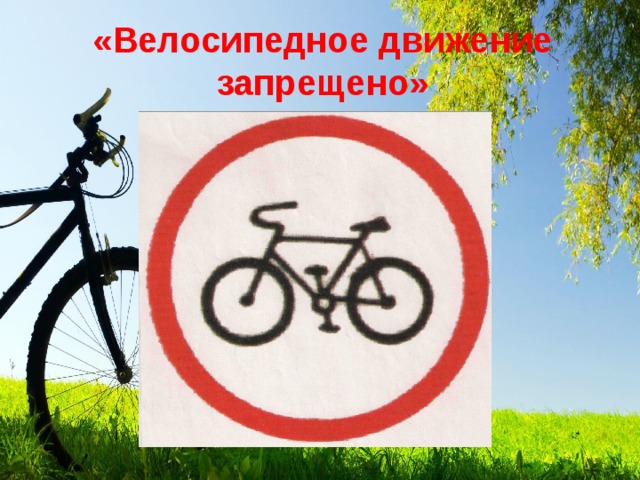 «Велосипедное движение запрещено» 