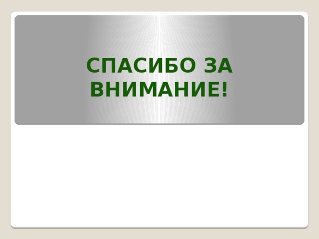 СПАСИБО ЗА ВНИМАНИЕ! 