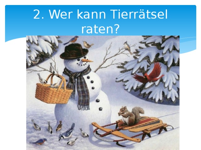 2. Wer kann Tierr ä tsel raten? 