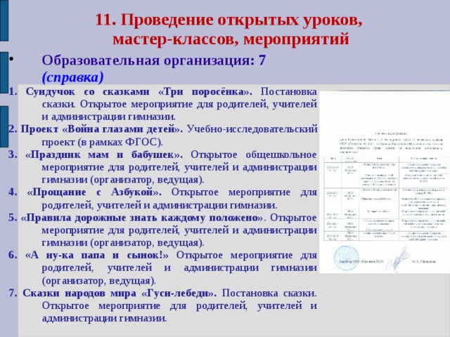 Справка о проведении мастер класса образец