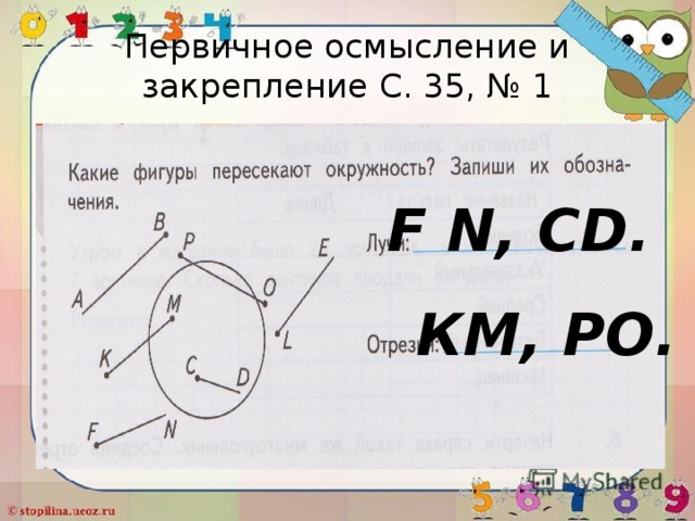 Отрезок пересечен плоскостью