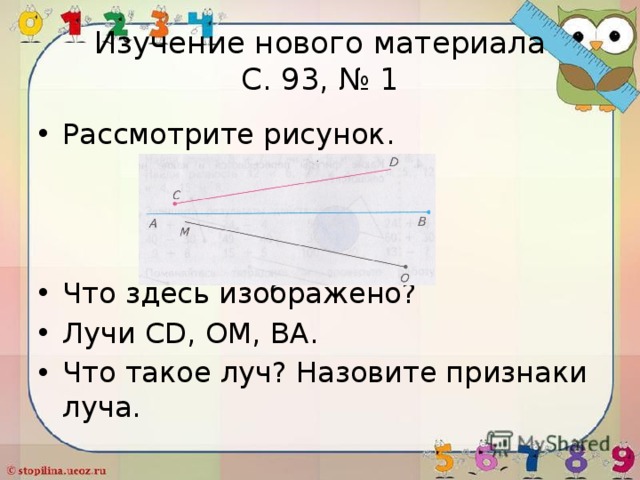 Что называется лучом рисунок