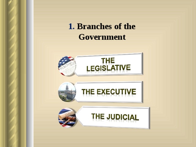 1. Branches of the Government 