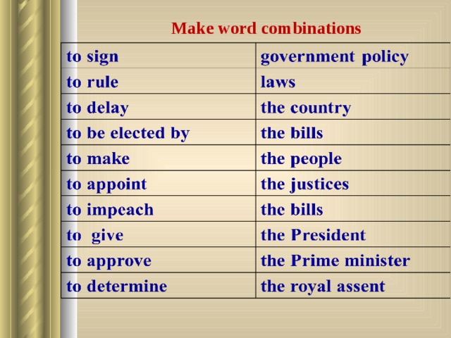 Make word combinations 