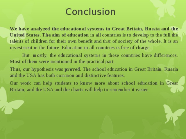 School education in great britain презентация