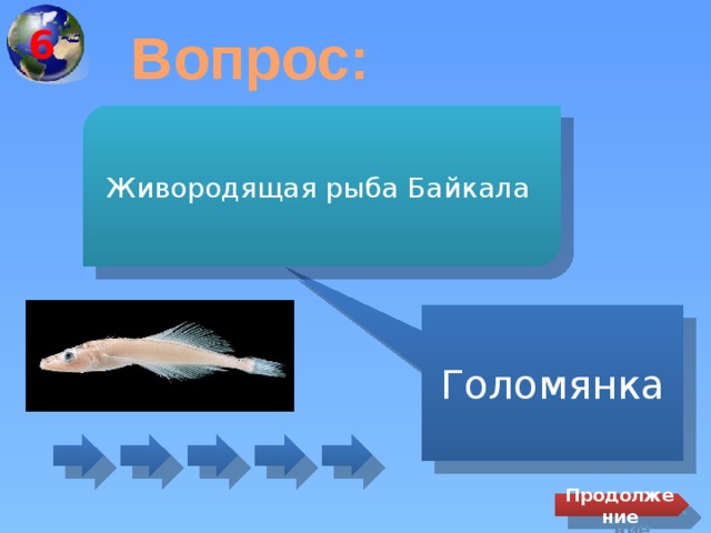 6 Вопрос: Живородящая рыба Байкала Голомянка Продолжение 