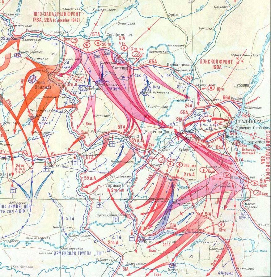 Операция уран сталинградская битва карта