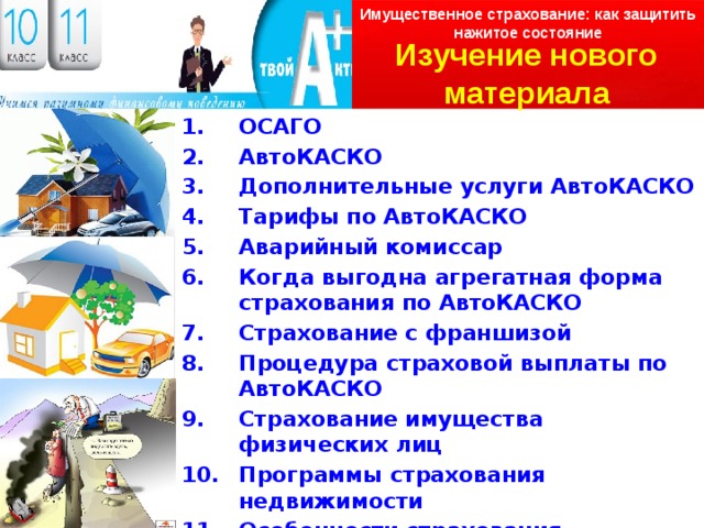 Страхование финансовая грамотность презентация 8 класс