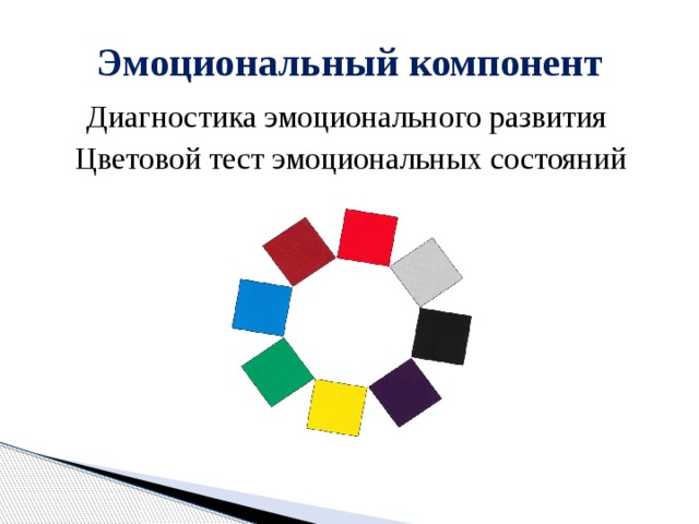 Компоненты эмоционального состояния. Цветовой тест. Цветовой тест эмоциональных состояний для дошкольников. Диагностика эмоционального состояния. Цветовой тест эмоционального состояния ребенка в школе.