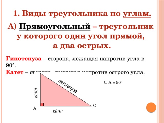 Прямоугольном треугольнике лежит напротив. Сторона лежащая напротив угла. Сторона напротив угла 90 градусов. Сторона прямоугольного треугольника лежащая против угла в 90 градусов. Сторона лежащая на прьив угла в 30.