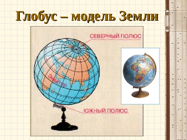 Глобус – модель Земли 
