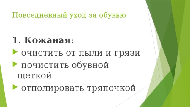 Подготовка обуви к сезонному хранению презентация