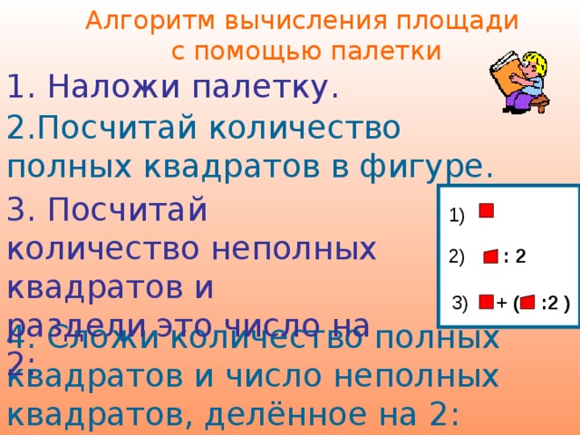 Площадь фигуры с помощью палетки