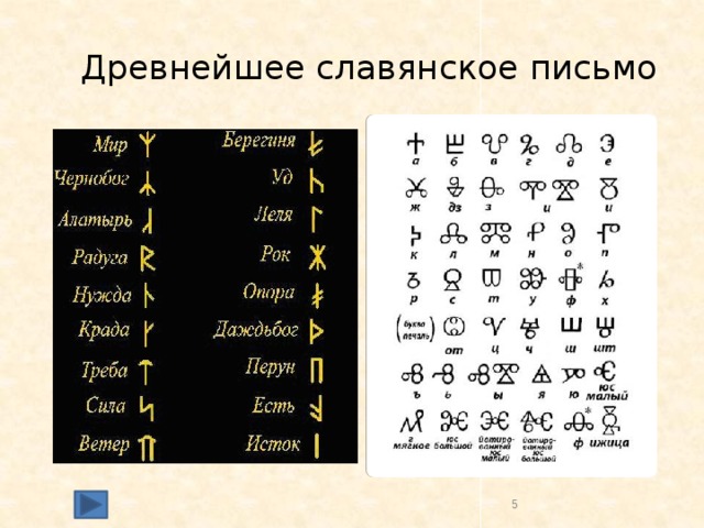 Древнейшее славянское письмо