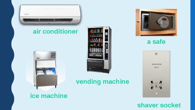 air conditioner a safe vending machine ice machine shaver socket 