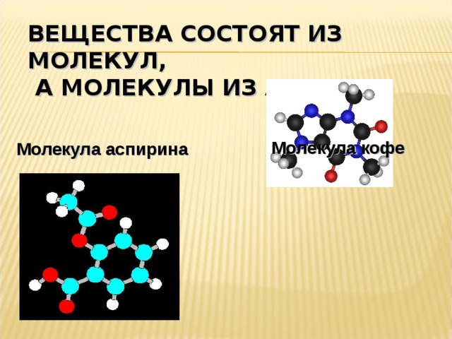 Молекулы состоят из элементов