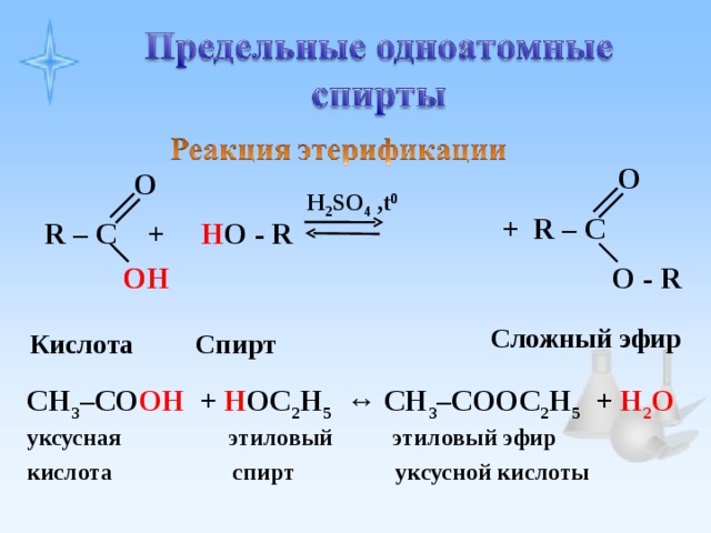 Метановая кислота вода. Этерификация предельных одноатомных спиртов. Реакция этерификации предельных одноатомных спиртов.