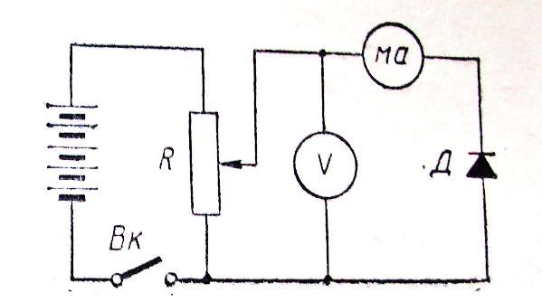 Схема измерения вах диода