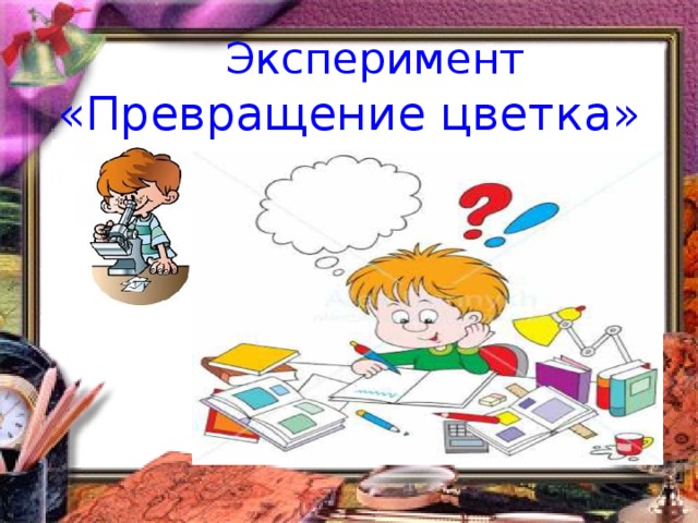Эксперимент   «Превращение цветка»