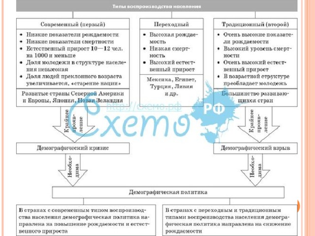 Тип воспроизводства населения египта