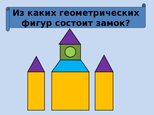 Из каких геометрических фигур состоит замок?