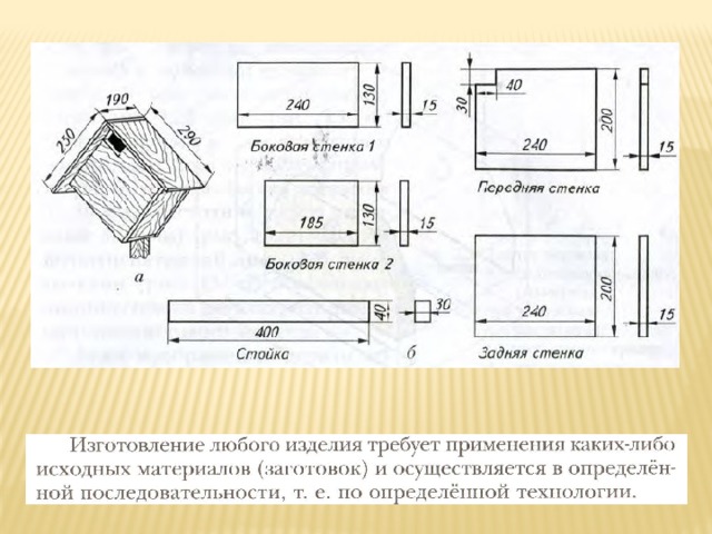 Дом для шмелей чертеж