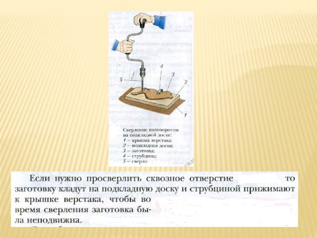 Для чего используют подкладную доску при сверлении