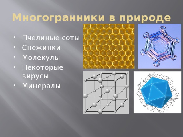 Правильные многогранники в природе проект