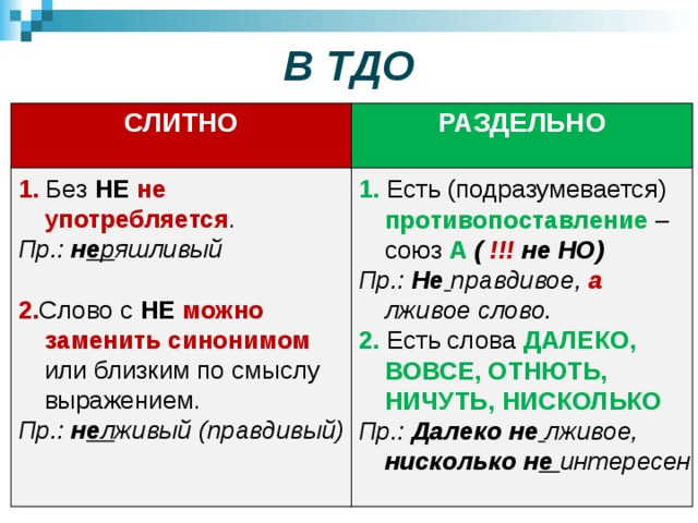 Заменить синонимом без не