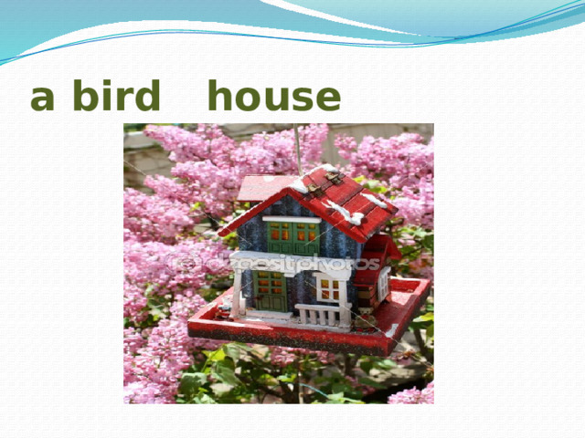 a bird  house 