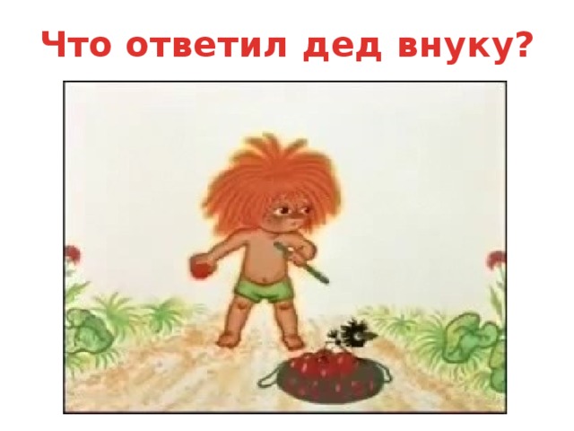 Что ответил дед внуку?