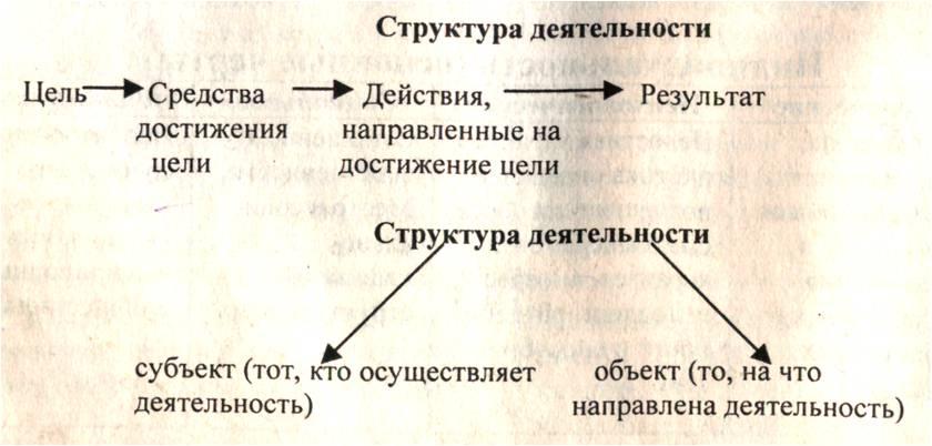 Анализ структуры деятельности