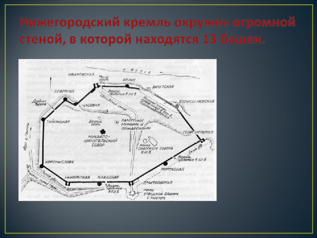 Схема кремля нижний новгород