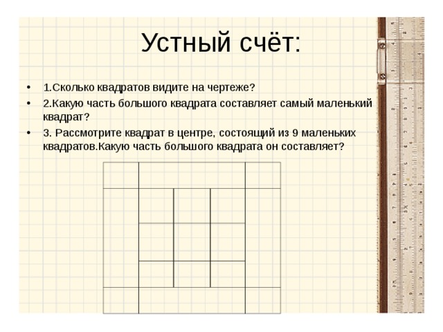 Сколько квадратов изображено на чертеже