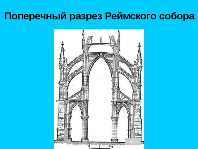  Поперечный разрез Реймского собора 