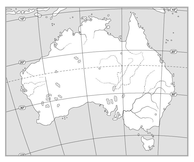 Контурная карта австралии распечатать