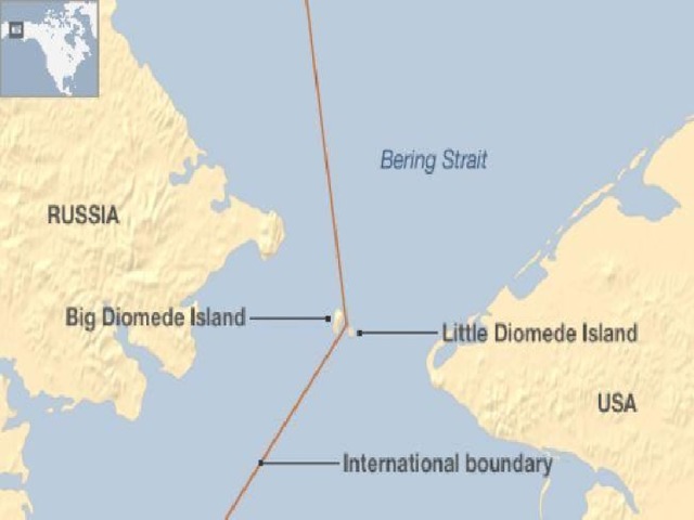 Найти на карте берингов пролив. Граница в Беринговом проливе. Карта Берингова пролива с островами. Остров Ратманова в Беринговом проливе на карте. Острова в Беринговом проливе.