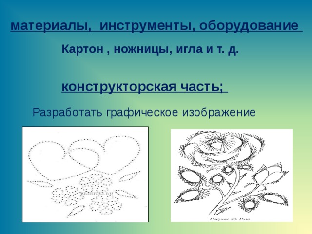 Правила оформления творческого проекта