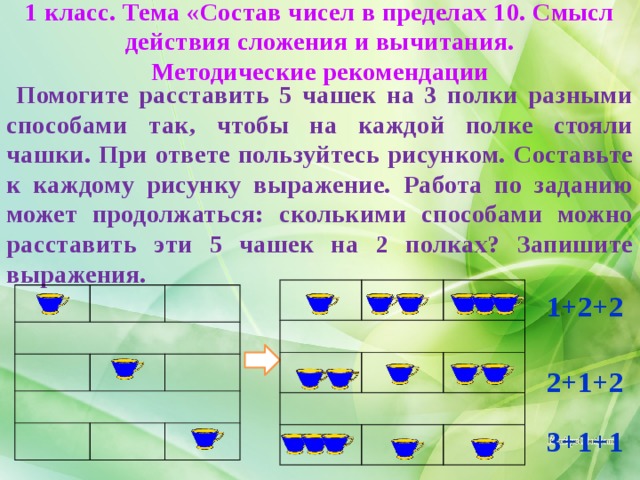 На трех полках расставили