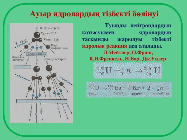 Ядролық реакциялар радиоактивті ыдырау заңы 9 сынып презентация