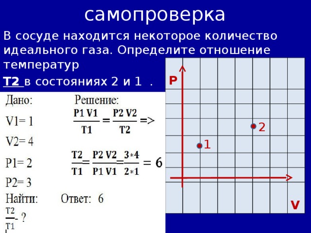 Температура газа в сосуде