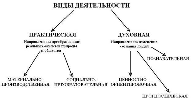 Виды деятельности практическая и