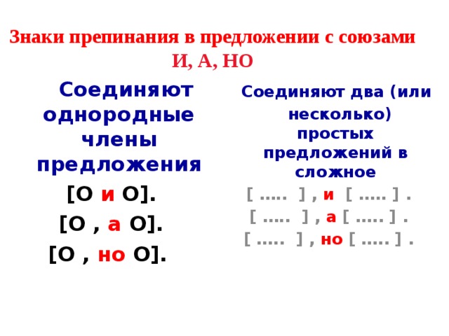 Союзы в простых и сложных предложениях