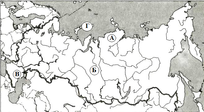 Карта природных зон черно белая