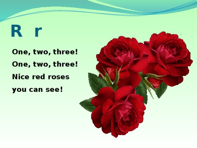 Two three. One two three. One two three Red Roses you can see. ABC стих. One two three - one two three (1983).