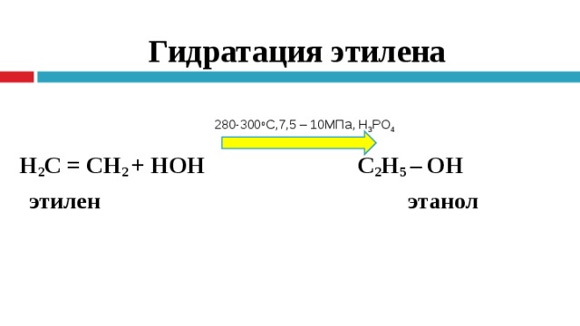 Гидратация этилена